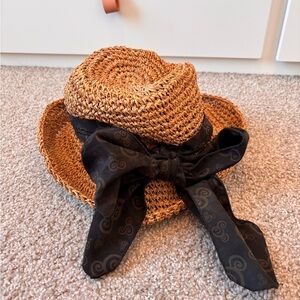 Walt Disney World Woven Tan Brown Hat Bucket Tie